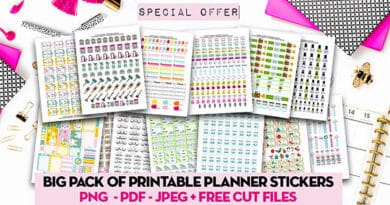 Free Printable Birthday Girl Planner Stickers - Weekly Kit - Lovely Planner