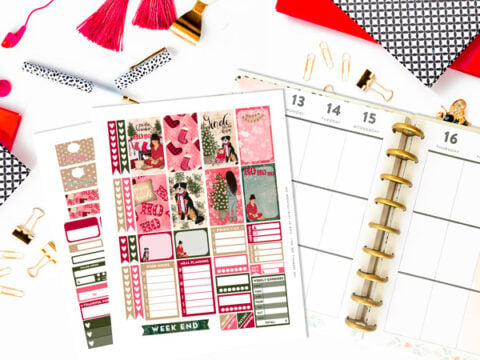 Free Printable Cute Christmas Planner Stickers - Weekly Kit - Lovely ...