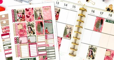 Girly Christmas Planner Stickers Weekly Kit Free Printable