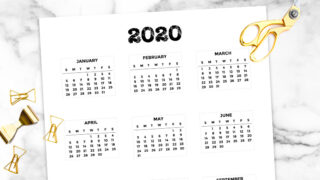 Free Printable 2020 Bullet Journal Mini Calendars
