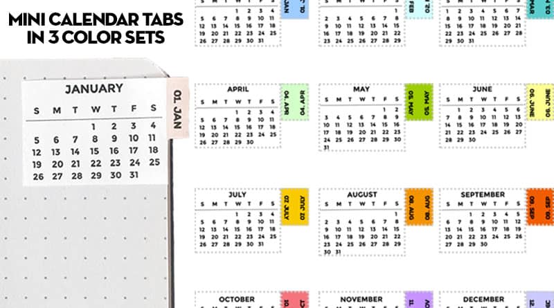 free printable 2020 calendar tabs stickers lovely planner