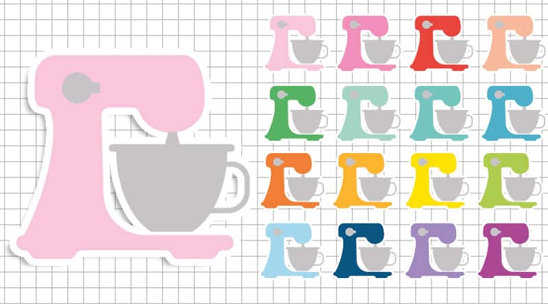 Free Printable Mixer Baking Planner Stickers Lovely Planner