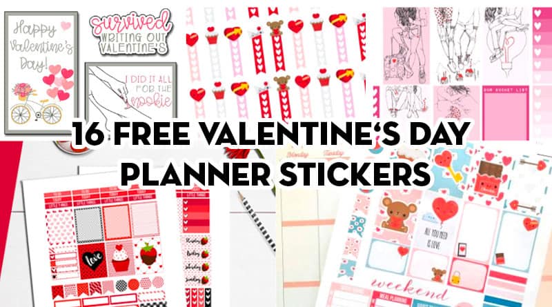 19 Free Printable Valentine's Day Planner Stickers