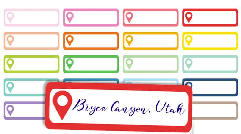 free printable location pin planner stickers