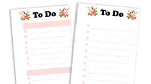 Free Printable Floral To-Do List Half Sheet - Lovely Planner