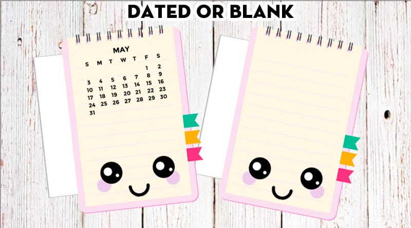 free printable cute notepad planner divider lovely planner