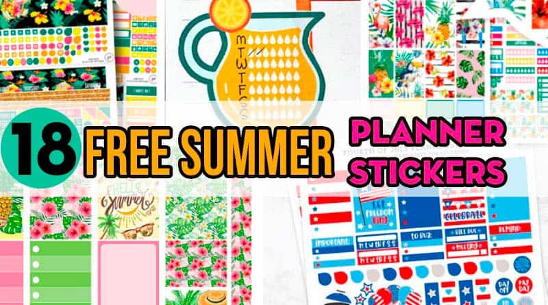 18 Free Printable Summer Planner Stickers