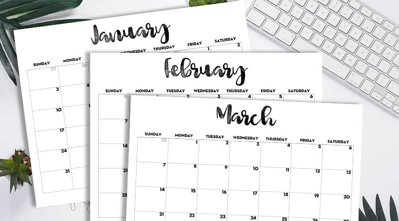 View Printable Blank Monthly Calendar Free Images