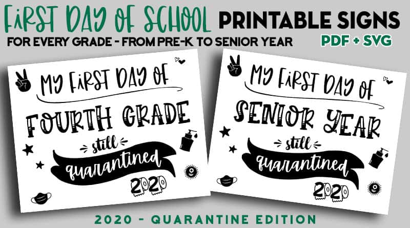 Free Last Day Of School Signs Straight Outta Quarantine For Every Grade Lovely Planner