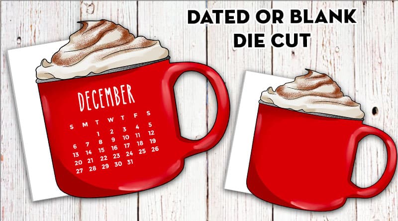 Free Printable Hot Chocolate Cup Planner Divider