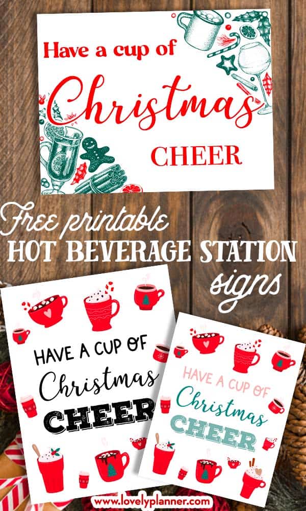 Have a cup of Christmas Cheer Printable Sign