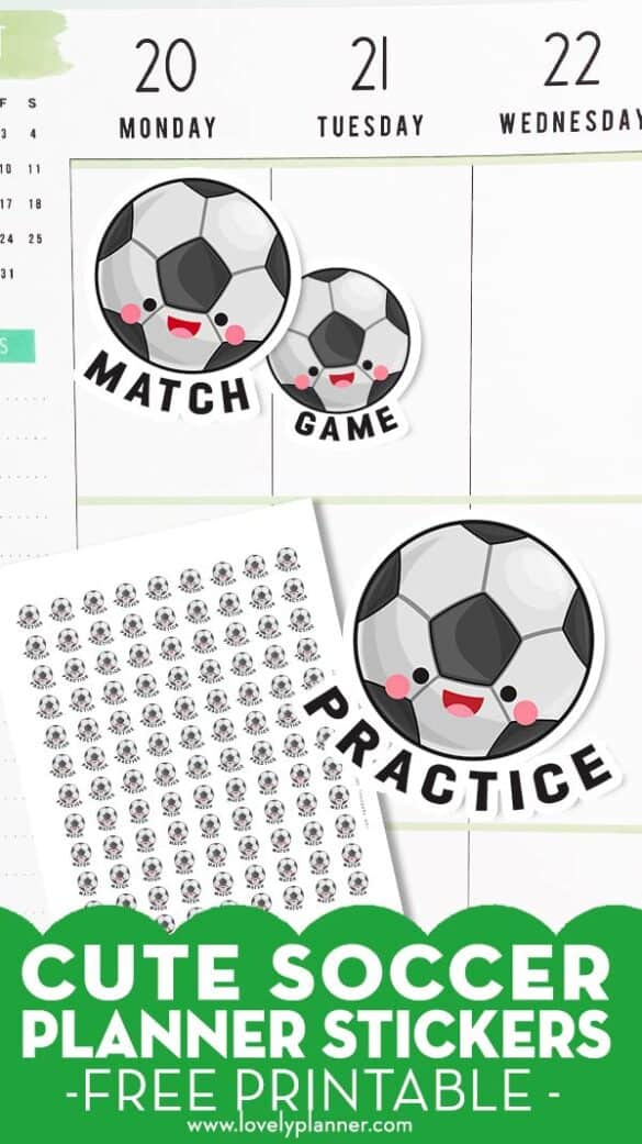 Free Printable Soccer Planner Stickers - Lovely Planner