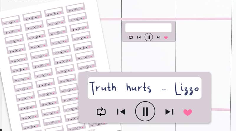 Free Printable Music Player Planner Stickers