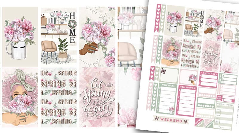 Free Printable Spring Planner Stickers Weekly Kit