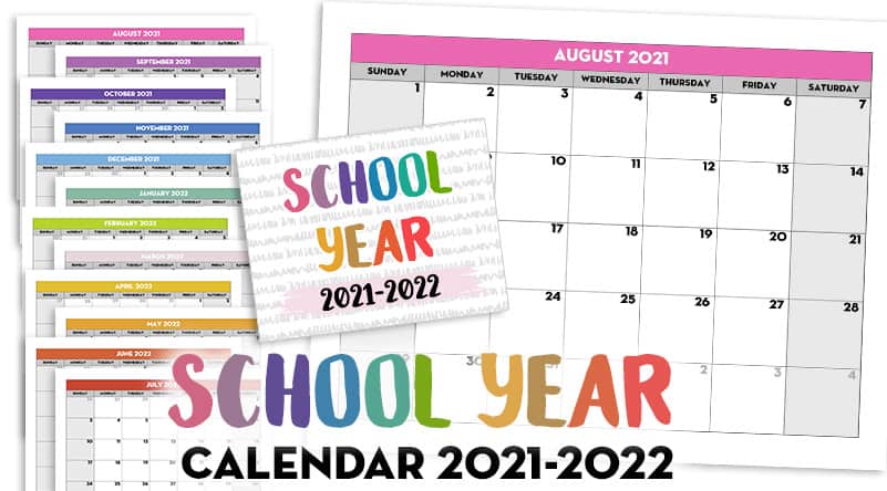 Free Printable School Calendar 2021 2022 Lovely Planner