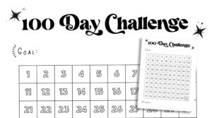 Free Printable 100 Day Challenge Habit Tracker - Lovely Planner