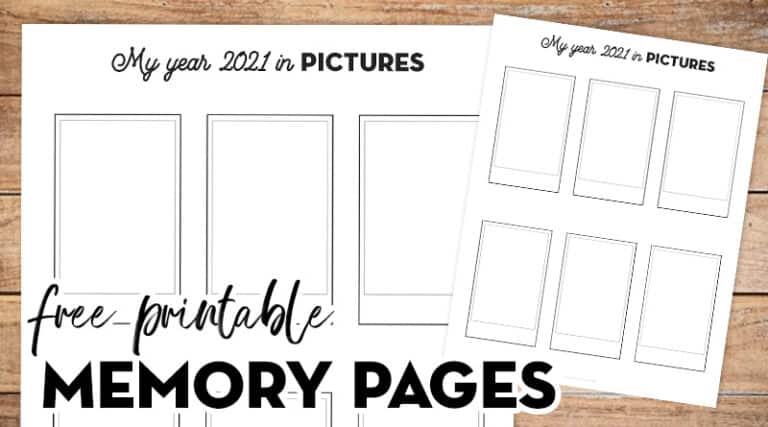 Free Printable Memory Planner Pages: My year 2021 in pictures - Lovely ...