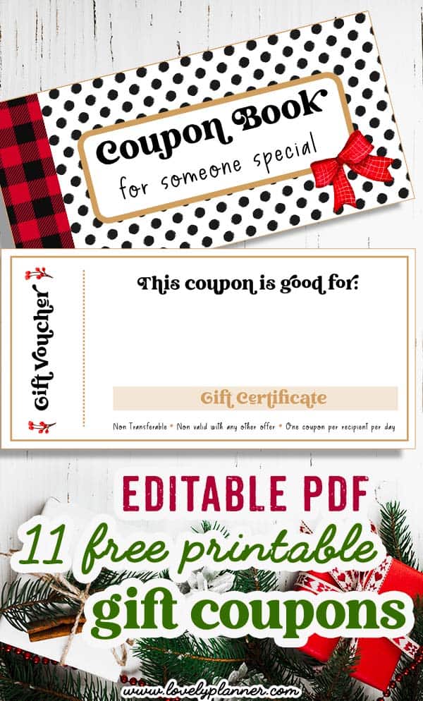 Free Printable Gift Coupons