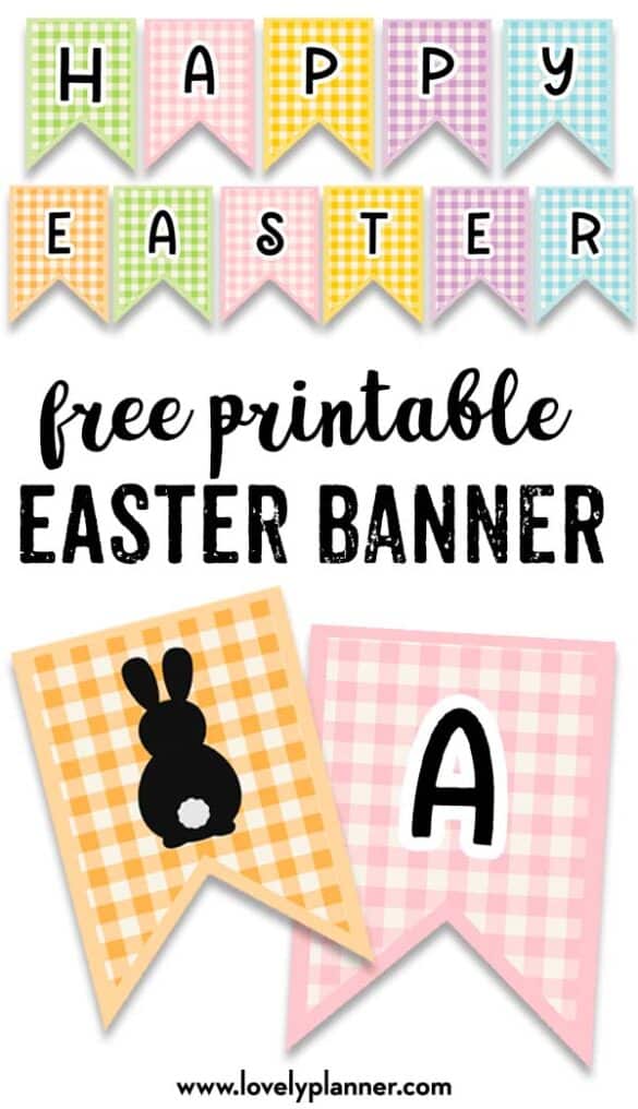 Free Printable Easter Banner - Lovely Planner