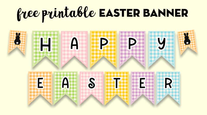 happy easter banner printable