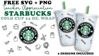 Free SVG Teacher Starbucks Cup Wrap