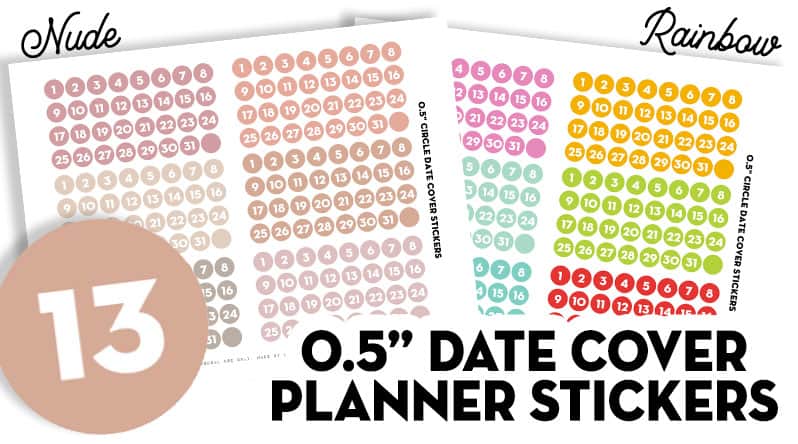Free Printable Date Stickers
