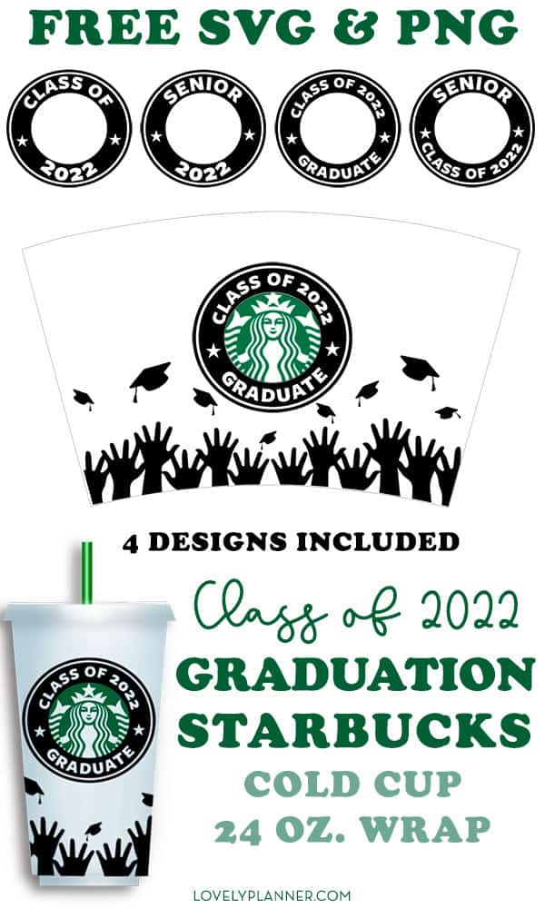 Free SVG Graduation Starbucks Cup Wrap