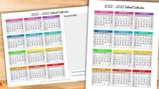 Free Printable School Calendar 2022 2023