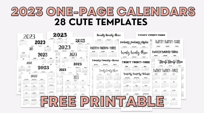 2023 Free Printable Calendar