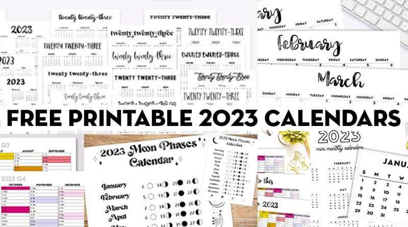 Free Printable 2023 Two-Page Monthly Calendar - Lovely Planner