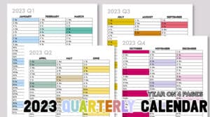 Free Printable 2023 Calendex Calendar Bullet Journal 2023 Quarterly Calendar