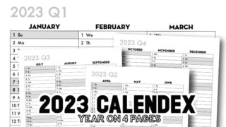 Free Printable 2023 Quarterly Calendar