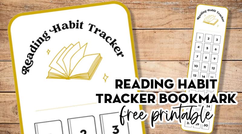 Free Reading Habit Tracker Bookmark Printable