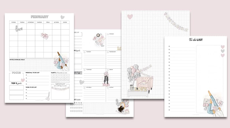 Free Printable Planner Pack February