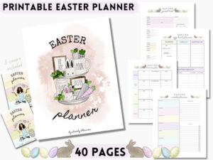 Printable Easter Planner - 40 PAGES (+ Free Pages) - Lovely Planner