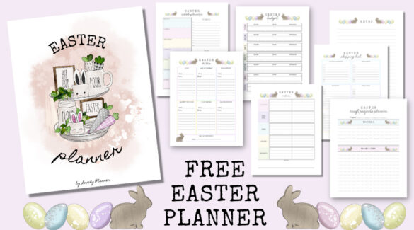 Printable Easter Planner - 40 PAGES (+ Free Pages) - Lovely Planner