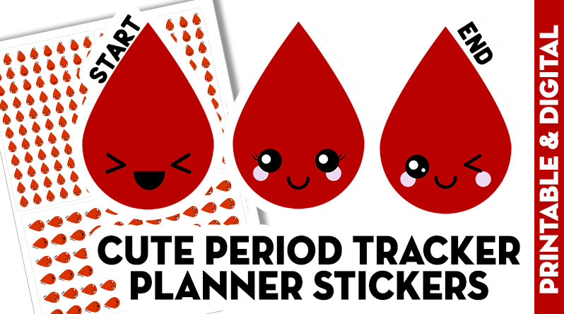 Free Period Tracker Planner Stickers