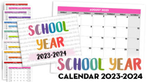 Free Printable School Calendar 2023 2024
