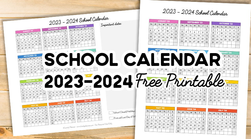 2023 2024 Calendar At A Glance Printable Printable August And   Visual Featured Free School Calendar 2023 2024 