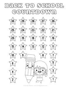 Free Printable Back to School Countdown {7 adorable designs} - Lovely ...