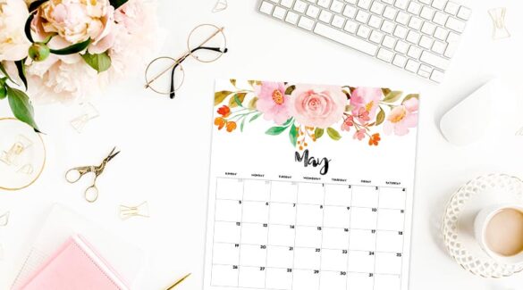 Free 2026 Floral Calendar Printable - Lovely Planner