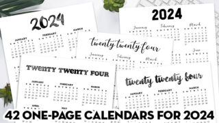 Free Printable Calendar 2024 One Page