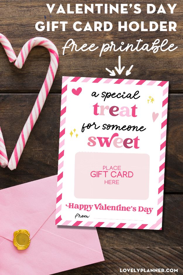 Free Printable Valentine's Day Gift Card Holder