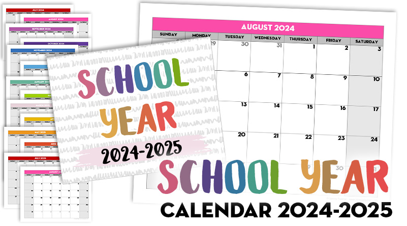 Free Printable 2024-25 School Calendar Template