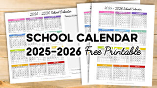 Free School Calendar 2025 2026