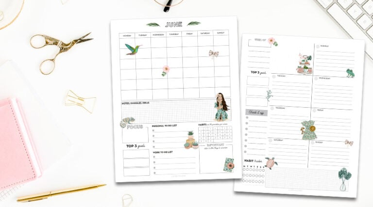 Free Printable Planner Pages for Summer - Lovely Planner