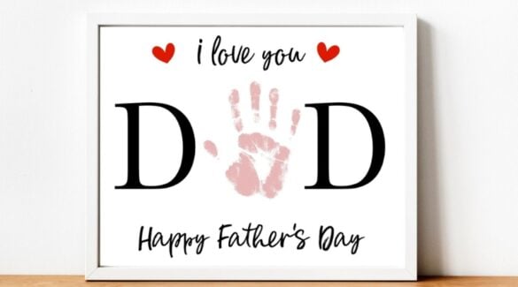 Free Father's Day Handprint Printable
