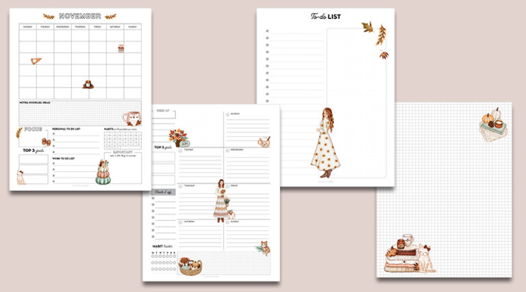 Free November Printable Planner Pages - Lovely Planner
