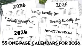 Free Calendar 2026 Printable One Page