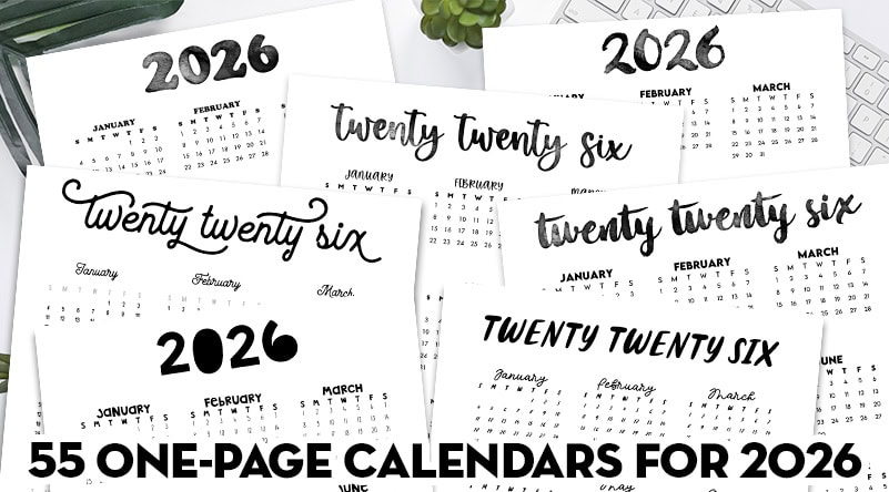 Free Calendar 2026 Printable One Page